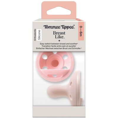 Tommee Tippee 2er-Pack Schnuller Breast Like 0-6M mehrfarbig Tommee Tippee 2er-Pack Schnuller Breast Like 0-6M mehrfarbig