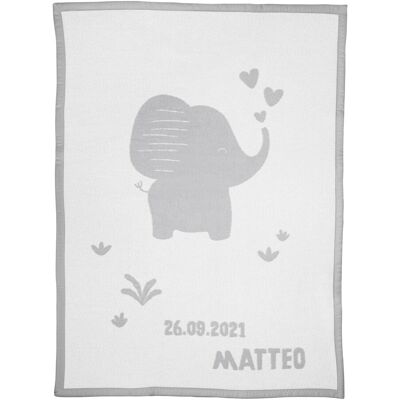 Herding Babydecke Unicade mit Namen 75x100 cm grau Herding Babydecke Unicade mit Namen 75x100 cm grau