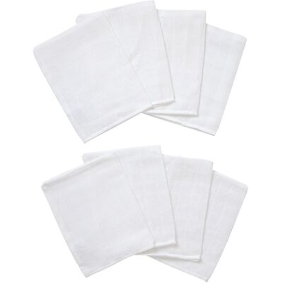 Bornino 8er-Pack Mullwaschlappen 15x20 cm weiss Bornino 8er-Pack Mullwaschlappen 15x20 cm weiss