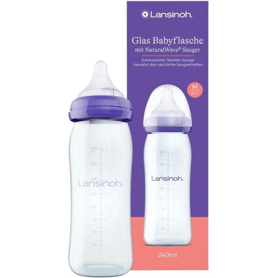 Lansinoh Glas Babyflasche - NaturalWave 240ml Lansinoh Glas Babyflasche - NaturalWave 240ml