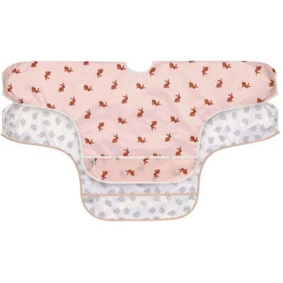 Lässig 2er-Pack Ärmellätzchen mit Auffangschale rosa Lässig 2er-Pack Ärmellätzchen mit Auffangschale rosa