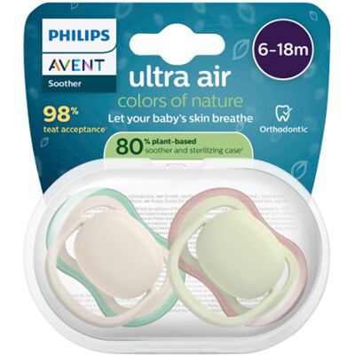 Philips Avent 2er-Pack Schnuller ultra air, 6-18M weiss Philips Avent 2er-Pack Schnuller ultra air, 6-18M weiss