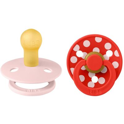 BIBS 2er-Pack Polka Collection Schnuller Latex, 0-6M pink rot BIBS 2er-Pack Polka Collection Schnuller Latex, 0-6M pink rot