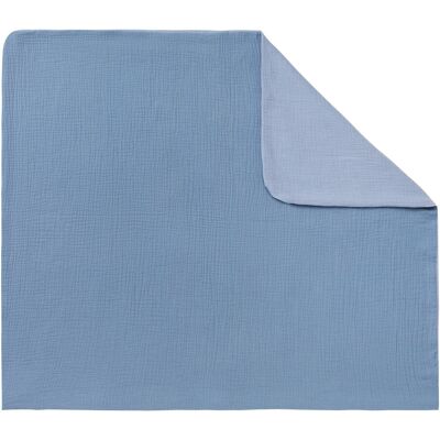 BORNINO HOME Wende-Bezug Wickelauflage Musselin 85x75 cm blau BORNINO HOME Wende-Bezug Wickelauflage Musselin 85x75 cm blau