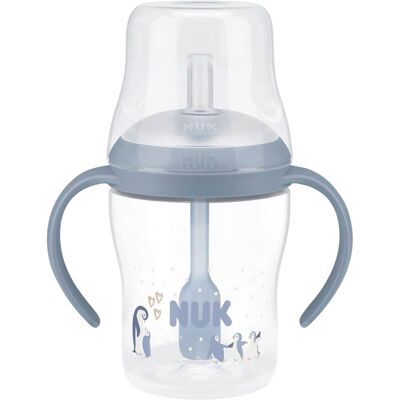 NUK Trinklernflasche mit Strohhalm Perfect Match, 150ml hellblau NUK Trinklernflasche mit Strohhalm Perfect Match, 150ml hellblau