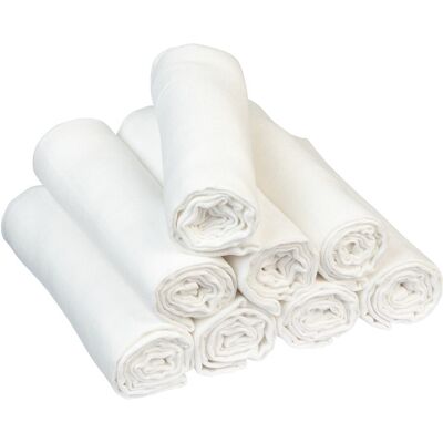 Bornino 8er-Pack Mullwindeln 80x80 cm weiss Bornino 8er-Pack Mullwindeln 80x80 cm weiss