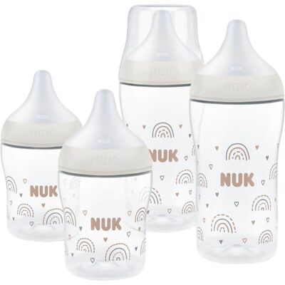 NUK 4-tlg. Babyflaschen-Set Perfect Match, 0-6M weiss NUK 4-tlg. Babyflaschen-Set Perfect Match, 0-6M weiss