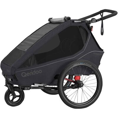 Qeridoo Fahrradanhänger Kidgoo 2 grau Qeridoo Fahrradanhänger Kidgoo 2 grau