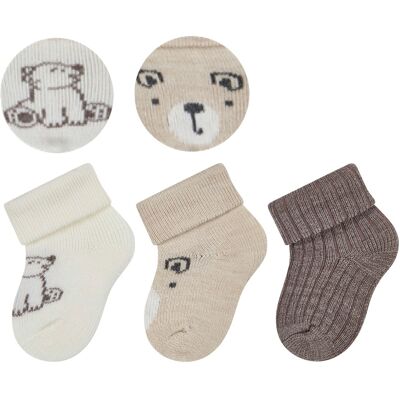 Sterntaler 3er-Pack Erstlingssocken Bär beige grau Sterntaler 3er-Pack Erstlingssocken Bär beige grau
