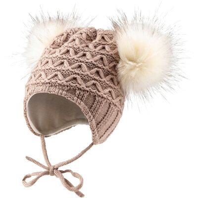 Sterntaler Winter-Strickmütze Bommel beige Sterntaler Winter-Strickmütze Bommel beige