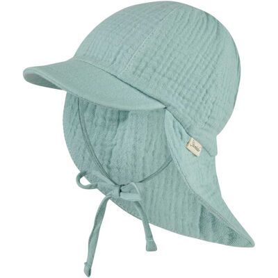Sterntaler Musselin-Schirmmütze mit Nacken- und UV-Schutz tuerkis Sterntaler Musselin-Schirmmütze mit Nacken- und UV-Schutz tuerkis