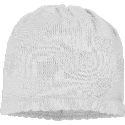 Maximo Strickmütze Herzen weiss Maximo Strickmütze Herzen weiss