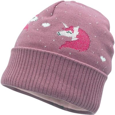 Maximo Winter-Strickmütze Einhorn lila Maximo Winter-Strickmütze Einhorn lila