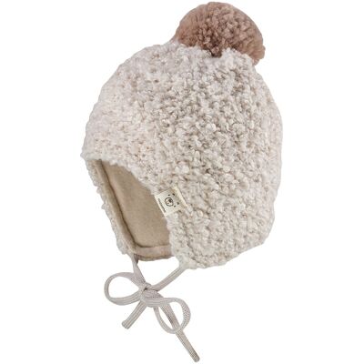 Maximo Winter-Plüschmütze mit Bommel beige braun Maximo Winter-Plüschmütze mit Bommel beige braun