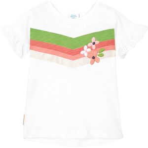 BOBOLI T-Shirt kurzarm Blumenstickerei natur BOBOLI T-Shirt kurzarm Blumenstickerei natur