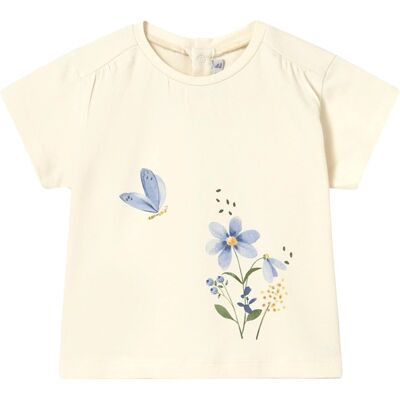 Mayoral T-Shirt Blumen Schmetterling natur blau Mayoral T-Shirt Blumen Schmetterling natur blau