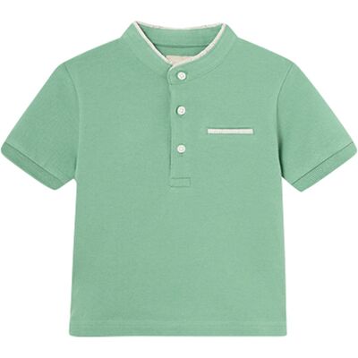 Mayoral T-Shirt Stehkragen Piqué gruen Mayoral T-Shirt Stehkragen Piqué gruen