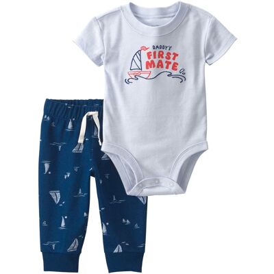 Carter's 2-tlg. Set Body kurzarm und Jogginghose Segelboot blau Carter's 2-tlg. Set Body kurzarm und Jogginghose Segelboot blau