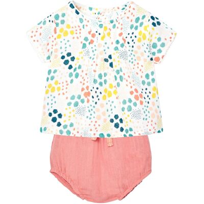 BOBOLI 2-tlg. Set T-Shirt und Shorts Punkte mehrfarbig BOBOLI 2-tlg. Set T-Shirt und Shorts Punkte mehrfarbig
