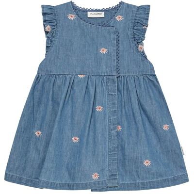 MINYMO Chambray-Kleid ohne Arm Blumen denim MINYMO Chambray-Kleid ohne Arm Blumen denim