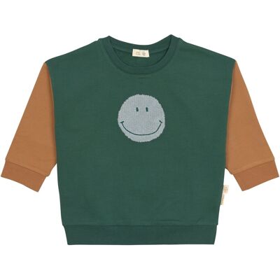 Lässig Sweatshirt Smiley Little Gang gruen mehrfarbig Lässig Sweatshirt Smiley Little Gang gruen mehrfarbig
