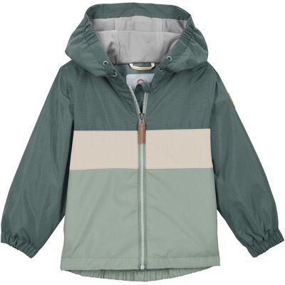 Killtec Regenjacke mit Kapuze Colorblock gruen Killtec Regenjacke mit Kapuze Colorblock gruen