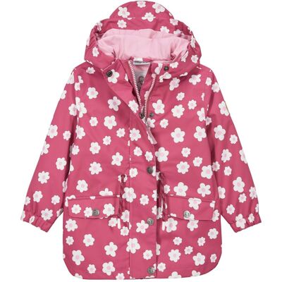 Killtec Regenparka mit Kapuze Blumen rot natur Killtec Regenparka mit Kapuze Blumen rot natur