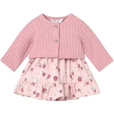 Mayoral 2-tlg. Set Kleid Flügelarm und Bolero Äpfel rosa rot Mayoral 2-tlg. Set Kleid Flügelarm und Bolero Äpfel rosa rot