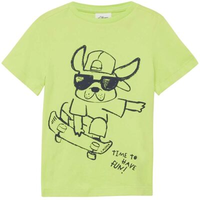 s.Oliver T-Shirt Hund Skateboard gruen s.Oliver T-Shirt Hund Skateboard gruen