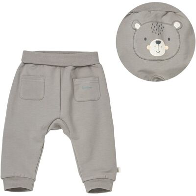 Bornino Jogginghose mit Po-Applikation Bär grau Bornino Jogginghose mit Po-Applikation Bär grau