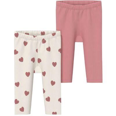 s.Oliver 2er-Pack Leggings Herzen natur rosa s.Oliver 2er-Pack Leggings Herzen natur rosa