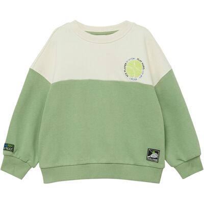 s.Oliver Sweatshirt Coloblock gruen natur s.Oliver Sweatshirt Coloblock gruen natur