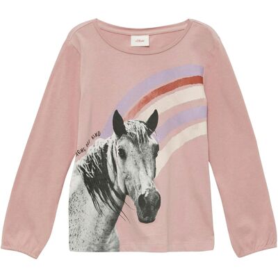 s.Oliver Shirt langarm Pferd Regenbogen rosa mehrfarbig s.Oliver Shirt langarm Pferd Regenbogen rosa mehrfarbig