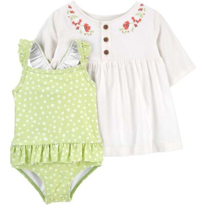 Carter's 2-tlg. Set Badeanzug und Kleid kurzarm gruen Carter's 2-tlg. Set Badeanzug und Kleid kurzarm gruen