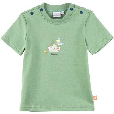 Bornino T-Shirt Papierboot Möwe gruen Bornino T-Shirt Papierboot Möwe gruen