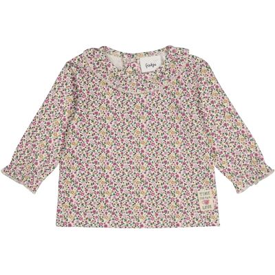 Feetje Shirt langarm mit Rüschenkragen Blumen mehrfarbig Feetje Shirt langarm mit Rüschenkragen Blumen mehrfarbig