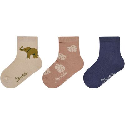 Sterntaler 3er-Pack Socken Safari beige blau Sterntaler 3er-Pack Socken Safari beige blau