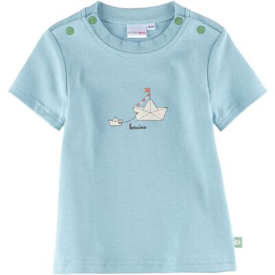 Bornino T-Shirt Papierboote blau Bornino T-Shirt Papierboote blau