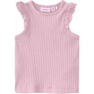 name it Top Rüschen Rippqualität rosa name it Top Rüschen Rippqualität rosa
