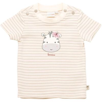 Bornino T-Shirt Ringel Zebra grau natur Bornino T-Shirt Ringel Zebra grau natur