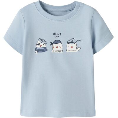 name it T-Shirt Vögel Ahoy crew hellblau name it T-Shirt Vögel Ahoy crew hellblau