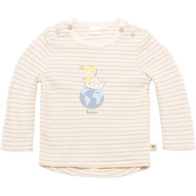 Bornino Shirt langarm Ringel Sunny Adventure natur grau Bornino Shirt langarm Ringel Sunny Adventure natur grau