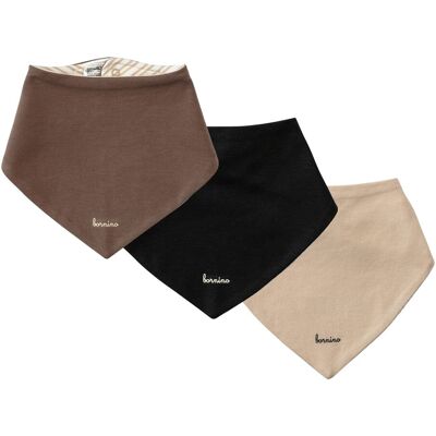 Bornino 3er-Pack Wende-Dreieckstücher mehrfarbig Bornino 3er-Pack Wende-Dreieckstücher mehrfarbig