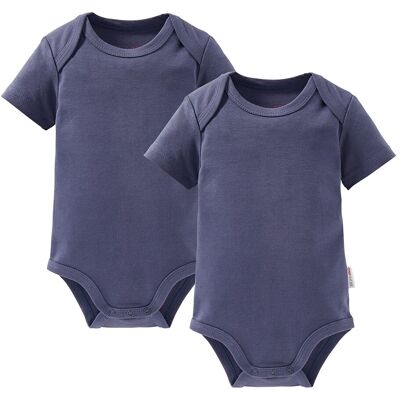 Bornino 2er-Pack Bodys kurzarm blau Bornino 2er-Pack Bodys kurzarm blau