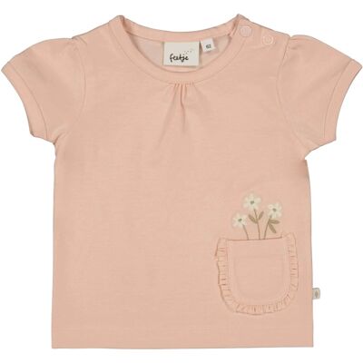 Feetje T-Shirt mit Tasche Blumenstickerei rosa Feetje T-Shirt mit Tasche Blumenstickerei rosa