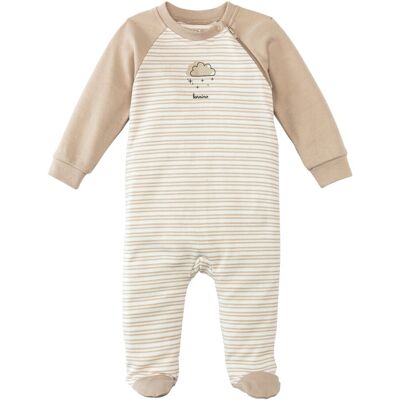 Bornino Schlafoverall beige weiss mehrfarbig Bornino Schlafoverall beige weiss mehrfarbig