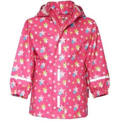 Playshoes Regenjacke mit abnehmbarer Kapuze Sterne pink Playshoes Regenjacke mit abnehmbarer Kapuze Sterne pink