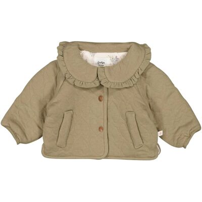 Feetje Jacke mit Bubikragen Herzen gequiltet gruen Feetje Jacke mit Bubikragen Herzen gequiltet gruen