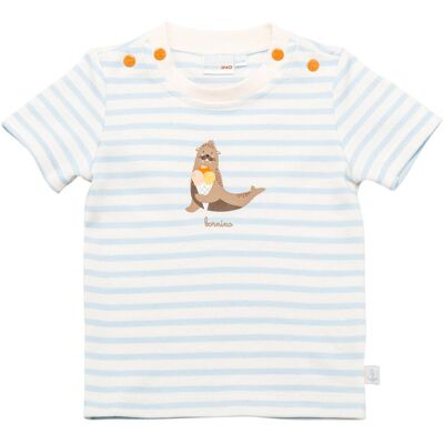 Bornino T-Shirt Ringel blau natur Bornino T-Shirt Ringel blau natur