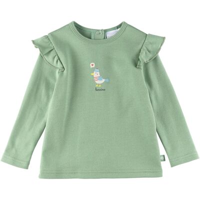 Bornino Shirt langarm Möwe Rüschen gruen Bornino Shirt langarm Möwe Rüschen gruen